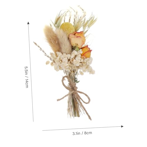 Unomor 6 mini ramos de flores secas decorativas miniatura 2