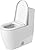 Duravit, 2173010001, ME by Starck 0.92/1.32 GPF Dual Flush One Piece Elongated Chair Height Toilet with Top Flush Button - Less Seat, White