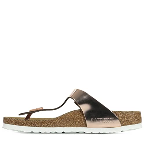 Image of Birkenstock Women's Gizeh Leder Softfootbed Flip Flops, Brown (Metallic Copper 10544), 3.5 UK