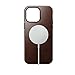 Produktbild Nomad Moderne Lederhülle für iPhone 14 Pro Max - Horween Leder, 360° erhöhte Kanten TPE Bumper, 3 m Fallschutz, Mag Safe & Wireless Charging (Schwarz) (Rustikales Braun)