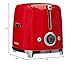 SMEG 2 Slice Toaster with 6 Presets and Defrost Function and Removable Crumb Tray TSF01RDUS, RED