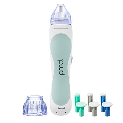 PMD Personal Microderm Classic - Appareil de microdermabrasion avec kit visage et corps - Cristaux exfoliants et aspiration sous vide pour une peau fraîche - Gris