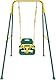 Babyschaukel, 3-in-1-Babyschaukel für drinnen und draußen mit Gestell, Kinderschaukel mit Metallständer, Kinderschaukel für draußen, geeignet für Kinder von 6 Monaten bis 10 Jahren (weiß und grün)