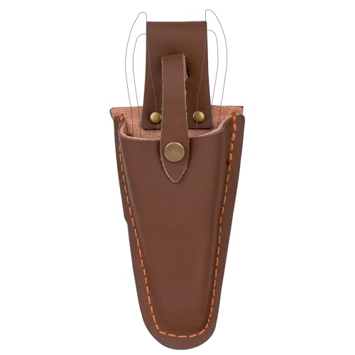 SHIDOW PU Sheath Pouch Holder, Pliers Holster, Gardening Scissors Tool Holder for Scissors, Pliers, and Graden Tool (1Pcs, Brown)