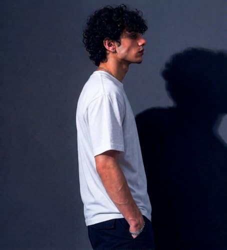 Image of Men's Round Neck Plain Oversize T-Shirt - Casual Loose Fit Cotton Wear | 100% Cotton T-Shirt |