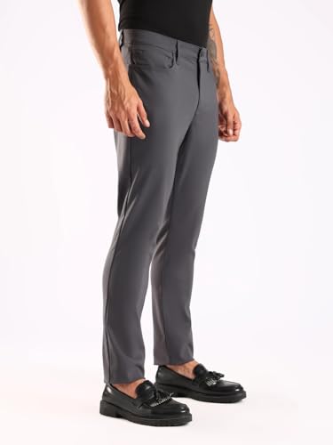 Image of Calvin Klein Men's Move 365 Stretch Slim Fit Wrinkle Resistant Tech Woven Pant