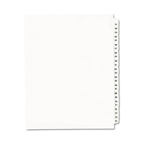 Avery Legal Dividers with Clear Tabs and Unpatched Binding Edge Cover