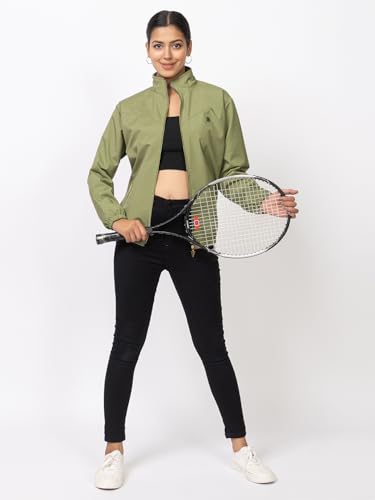 Image of Minter Full Sleeve Regular Fit Stylish Zippered with Pockets Solid Windcheater for Women