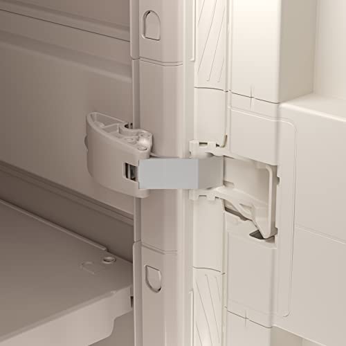 Keter Armario Groove Escobero, Amario Escobero de almacenaje, Resina, 2 Puertas y 4 baldas Regulables en Altura, Color Beige, 180 x 80 x 45 cm - imagen 6