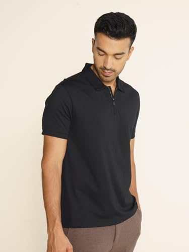 Image of DAMENSCH Constant Men's All-Degree Thermoregulating Pique Contrast Neck Polo T-Shirt