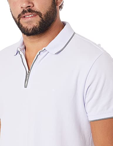 Polo Com Zíper (Pa),Aramis,Masculino,Branco C/Cinza 110,M