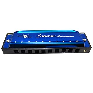 SW1020 Harmonica diatonique 10 trous avec étui Bleu - Les Beatles, Paul McCartney, John Lennon, RIngo Starr, George Harrison SW1020 Harmonica diatonique 10 trous avec étui Bleu – Image 5