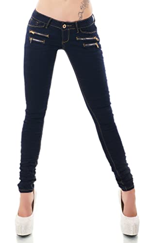 Jean taille basse pour femme - Jean de hanche - Pantalon - Jean tube - Skinny - Slim - Coupe ajustée - Stretch - XS-XL, L