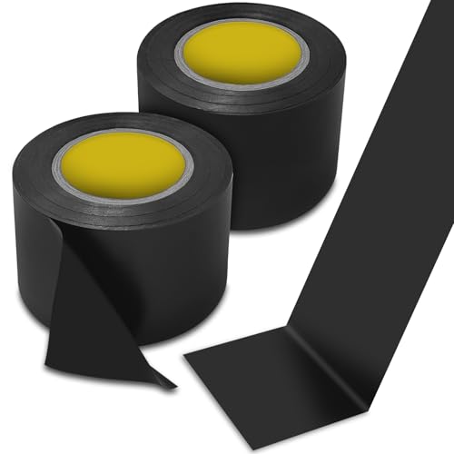 Leyrens 2 Stück solierband, 50mm x 20m Pack isolierband Schwarz set, Auto Kabelbaumband, Dichtband klebeband rohrisolierung, Elektriker Band, zum Schutz, Bündeln und Reparieren von Kabeln