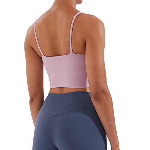 Image of Women's Strappy Stretch Sports Bra Longline Yoga Tank Top Fitness Bra Workout Camisole Crop Tops for Teen Girl