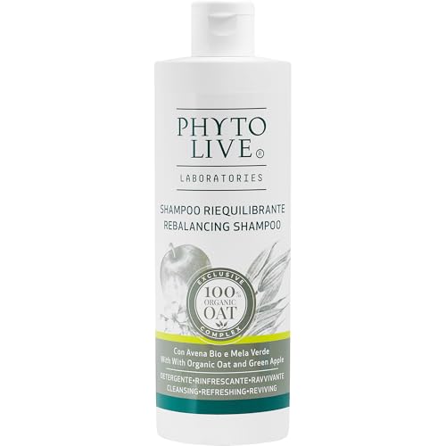 Phyto Live Shampoo Riequilibrante per Capelli Grassi con Avena Biologica e Mela Verde 400 ml