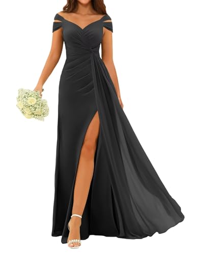 Robe de soirée formelle princesse à bretelles spaghetti et robe de demoiselle d'honneur