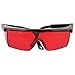 ERYUE Anti Glasses Durable Safety Protection Eyewear for All Direction, Portable PC Eye Glasses for Blueviolet Diodes (Red)