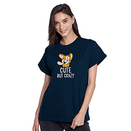 Image of Bewakoof Official Tom & Jerry Merchandise Women's Graphic Print Boyfriend Fit T-Shirt