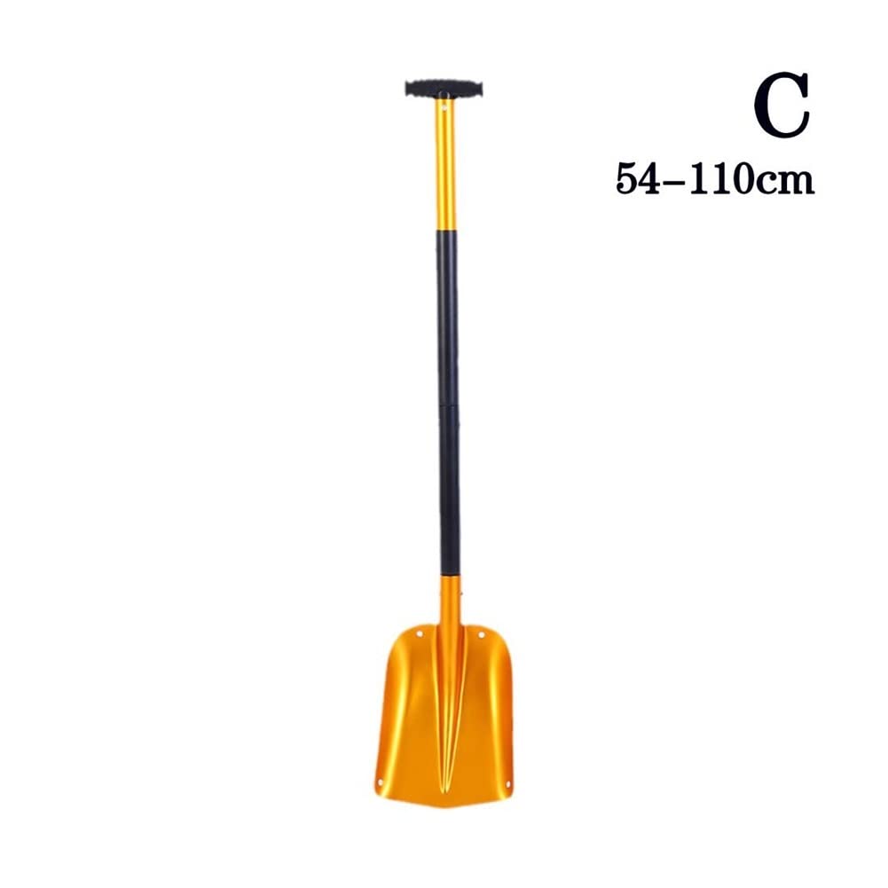 Rascador de hielo para coche Pala De Eliminación De Lodo Con Mango Extensible, Pala Plegable Portátil, Pala De Hielo Retráctil, Herramienta De Eliminación De Invierno Rascadores de hielo para coche(C)