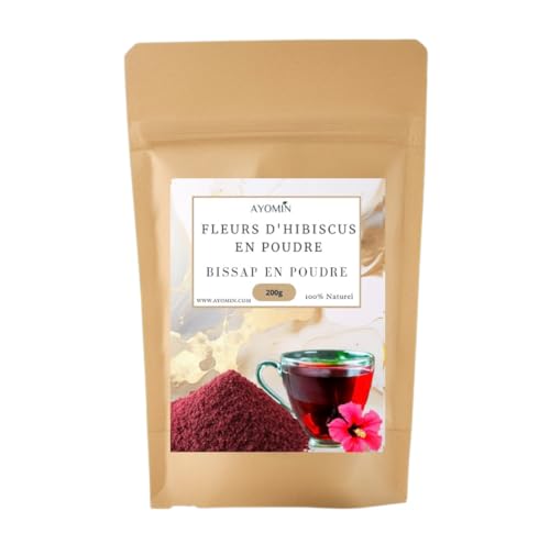 Polvo de flores de hibisco, 200 g, para 80 tazas