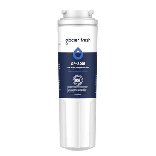 GLACIER FRESH UKF8001 Compatible with Whirlpool Refrigerator Water Filter 4, EDR4RXD1, EveryDrop Filter 4, 4396395, Maytag UKF8001, UKF8001AXX, WHR4RXD1, KAD4RXD1, 46-9006, Puriclean II, Pac