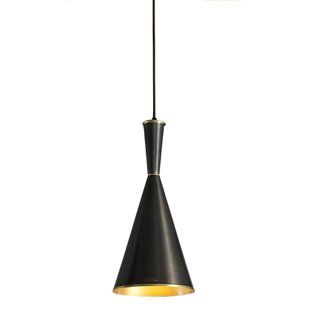 HXYSXHJUO Modern Gold Pendant Light In Brushed Brass Finish Adjustable Hanging For Flat And Slop Ceiling,copper Chandelier Droplight Kitchen Island,Dining Room,Barn