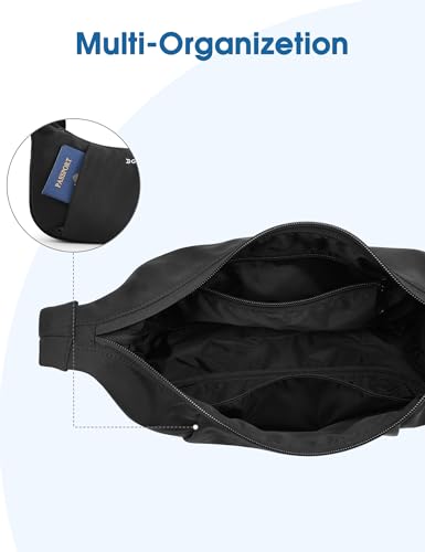 G4Free Crossbody Bag for Women, Casual Hobo Bag Lightweight Shoulder Handbag Fashionable Nylon Crescent Purse4