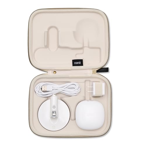 Nanit Travel Case - Protective Hard Shell Carrying Case for Nanit Pro Baby Monitor and Multi-Stand Travel Accessory, Two Tone Canvas, Two Tone Canvas