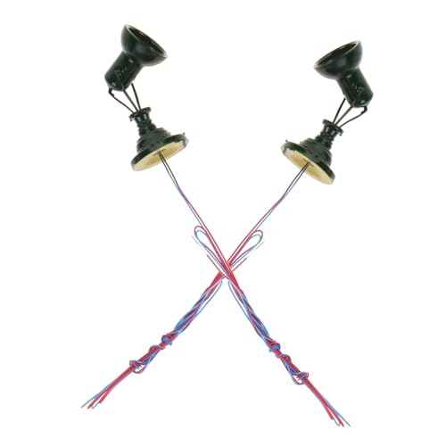 IWOWHERO 2pcs Mini Train Decorative Signal Lamps Model Railway Lights for Table Display Decor