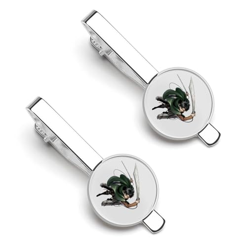 ネクタイピン 進撃の巨人 リヴァイ タイピン 2本セット メンズ タイクリップ ビジネス アクセサリー 高級 銅製 おしゃれ 日常仕事 入学式 卒業式 冠婚 葬祭 結婚式等 父の日 プレゼント