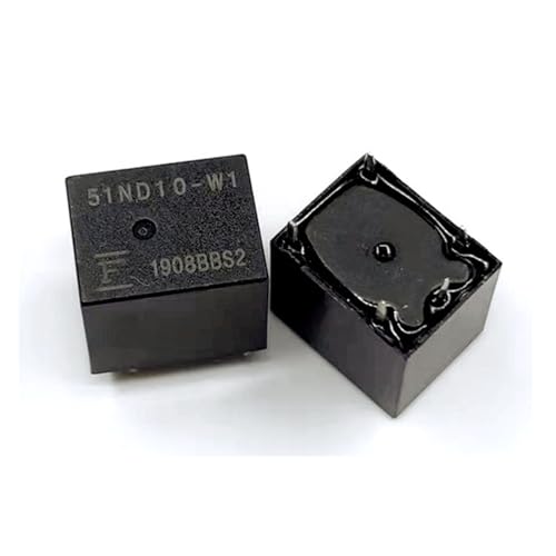 Relais 51ND10-W1 10VDC 35A à 5 broches pour circuit électronique, lot de 5 pièces noir et blanc