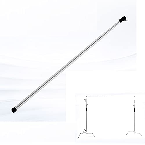 Pro 10 ft Aluminum Alloy Telescopic Crossbar, 3 Section Background Support Cross Arm for C Stand (Silver)