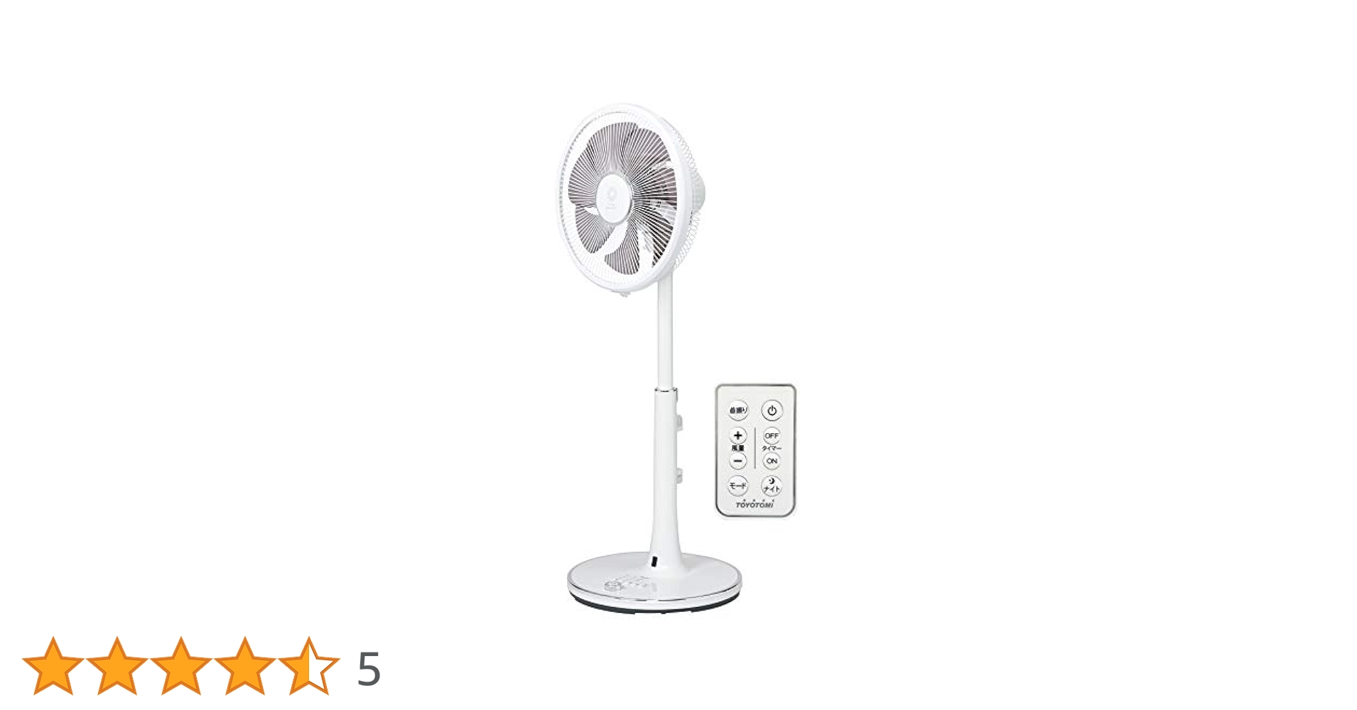 Amazon | トヨトミ リビング扇風機 風量4段階 ホワイト FS-30LR