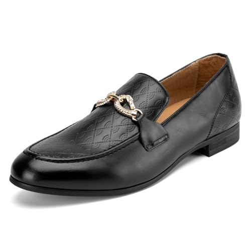 Image of Meijiana Men's Fashion Classic Microfiber PU Leather Loafers and Weeding Dress Shoes for Men