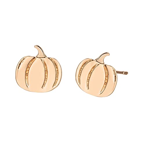 Small Pumpkin Stud Earrings, Gold