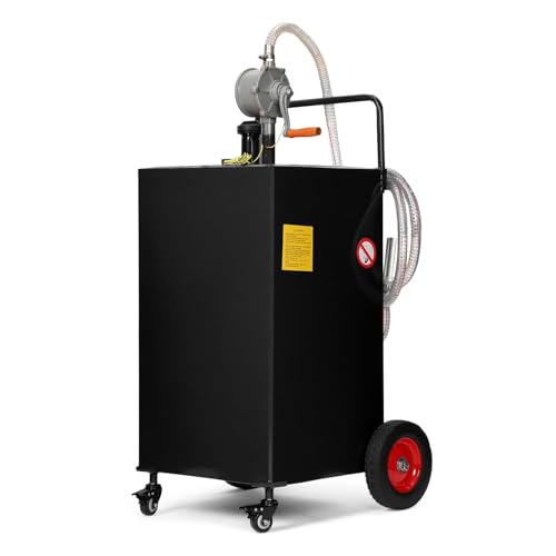 35 Gal Fuel Caddy with Manual Pump, HDPE Gas & Diesel Tank