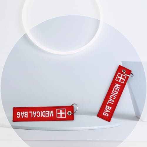 2 Pack Medical Alert Bag Tag for Medical Bag CPAP Respiratory Devices Diabetes Allergy Epipen Inside First Aid Tag3