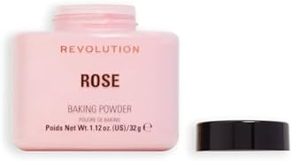 Revolution Beauty London, Loose Baking Powder, Makeup Setting Powder, Long-Lasting Coverage, Mattifies & Reduces Shine, Rose, 1.12 oz