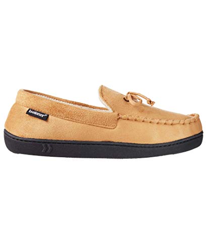 Image of isotoner Men's Slip-on Indoor /Outdoor Microsuede Memory Foam Comfort Moccasin Slippers