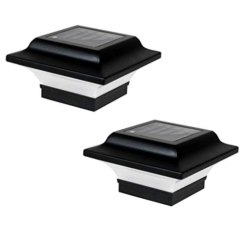 Classy Caps SL082B 2.5x2.5 Imperial Solar Post Cap - 2 Pack/Black
