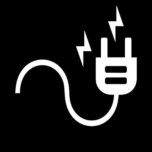 Transparent Decal Stickers of Electrical Plug (White) Premium Waterproof Vinyl Decal Stickers for Laptop Phone Accessory Helmet Car Window Mug Tuber Cup Door Wall Decoration USCstic884971WHAA