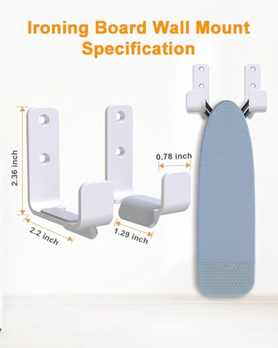 Ironing-Board-Holder-Wall-Mount-304-Stainless-Steel-White-Adjustable-Distance-Holder-Hooks-Heavy-Duty-Stainless-Steel-Storage-for-Laundry-Room-Closet-or-Utility-Room