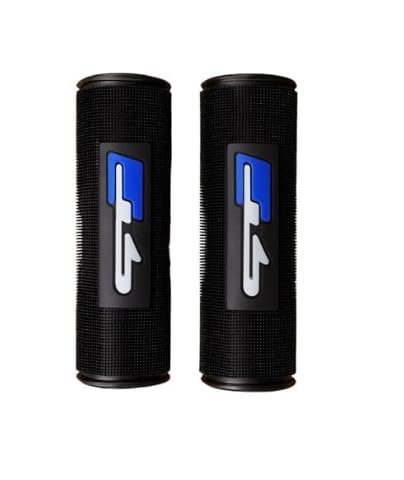 GT Premium Handle Grip Covers, Soft Rubber, Anti-Slip, Universal Sport Style for Bikes and Scooters, Pack of 2 (Blue)-image-49