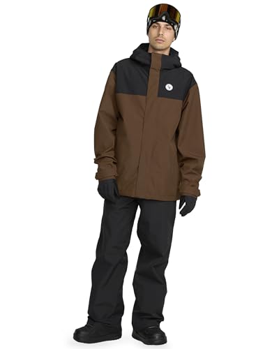 Image of Volcom Men's Buckthreeeighty Snowboard Jacket - 10k Waterproof 2-layer Shell, Zip Tech