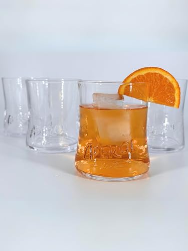 GLASKEY 4 Pezzi Bicchieri da Whisky,320 l Bicchiere Cocktail e Whiskey Cristallo,Bicchieri da