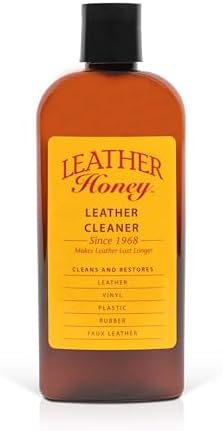 Leather Honey Leather Cleaner: Non-Toxic Leather Care Made in the USA Since 1968. Deep Cleans Leather, Faux & Vinyl - Couches, Car Seats, Purses, Tack, Shoes & Bags. Safe Any Colors & White Leather