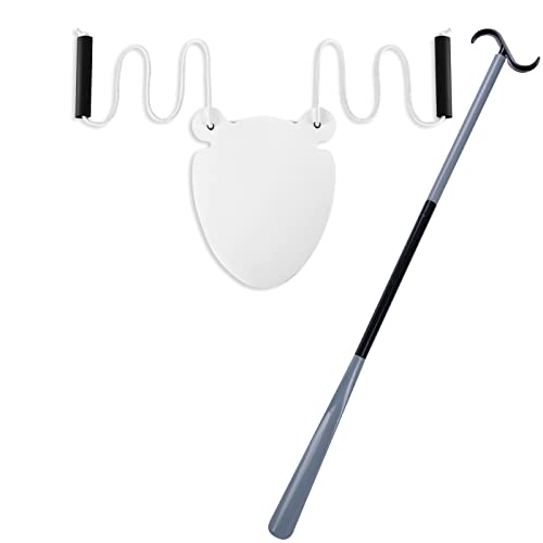 BTideas 90cm Schuhlöffel Sockenhilfen,Sockenanzieher Sockenanziehhilfe Dressing Assist für ältere, Behinderte(Schuhlöffel mit Sockenhilfen) Cover