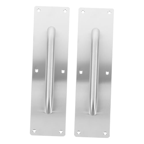 Gatuida 2 piezas Manilla para Puertas Correderas de Acero Inoxidable Diseño Ergonómico para Puertas Cortafuegos y Paso Placa Empujar Adecuada para Interior y Exterior Resistencia y