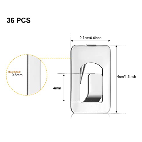 Hotop Fabric Wall Clips Panel Wall Hooks Fabric Pin Clip Cubicle Picture Hangers Stainless Cabinet Draw Hooks For Office Clothes Cubicle Wall Cloth Partitions Supplies (36) #TOP1